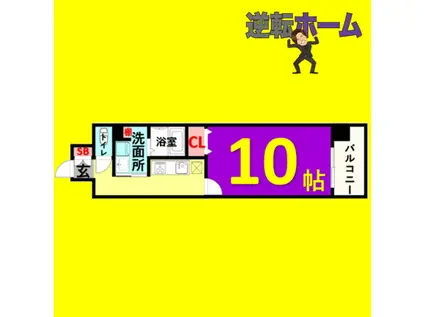 GRAMERCY SAKAE(1K/10階)の間取り写真