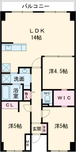 PHOENIX COURT 交野II(3LDK/6階)の間取り写真