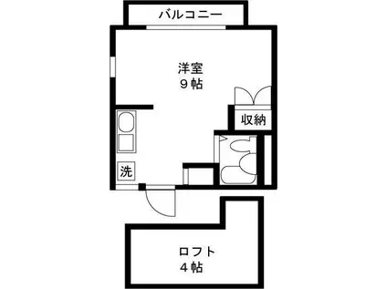 グレイスA(1K/2階)の間取り写真