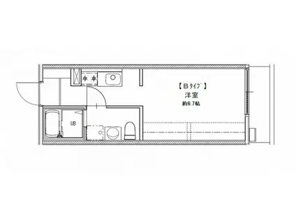 エスタディオIII(ワンルーム/3階)の間取り写真
