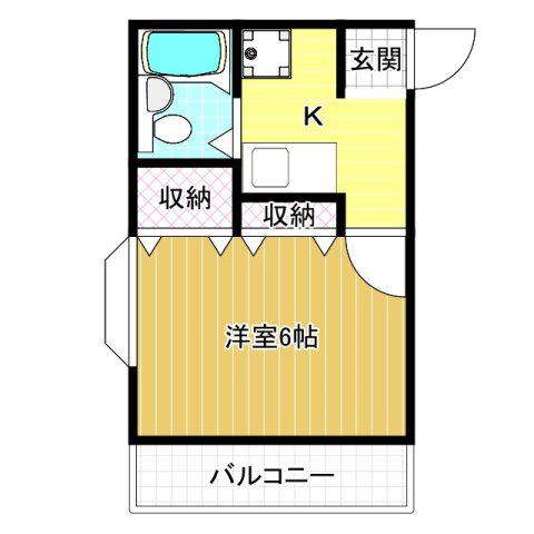 ステュディオ・カリーノ(1K/3階)の間取り写真
