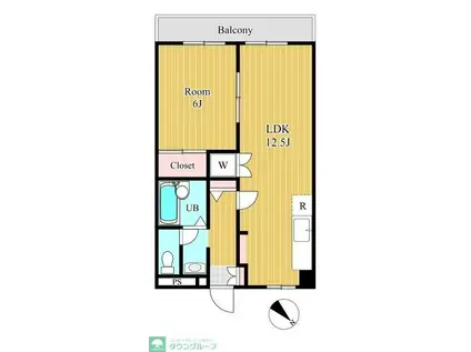 MANSIONDREAMIII(1LDK/2階)の間取り写真