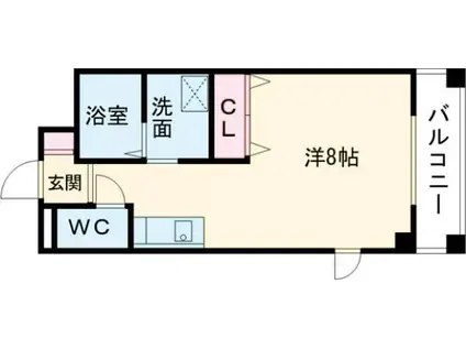 Kコーポ(ワンルーム/2階)の間取り写真