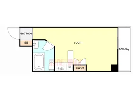 ラ・パルフェ・ド・パラツィーナ(ワンルーム/6階)の間取り写真