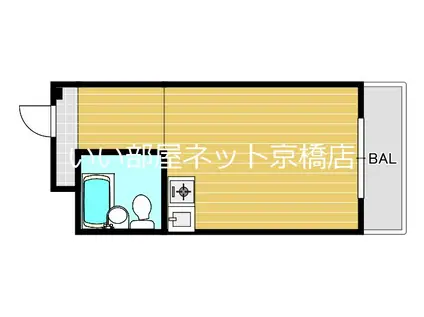 メゾン横堤(ワンルーム/1階)の間取り写真