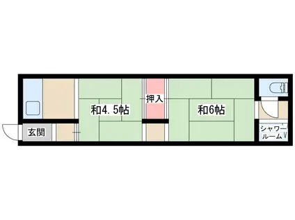 コーポレトロ(2K/2階)の間取り写真