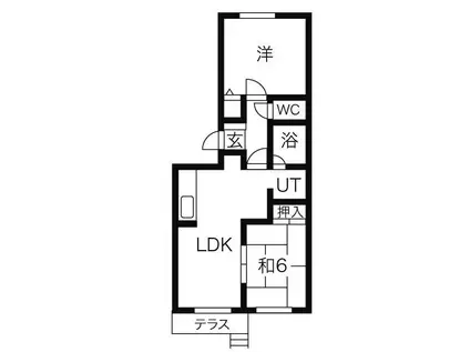 コートビレッジコンドウB(2LDK/2階)の間取り写真