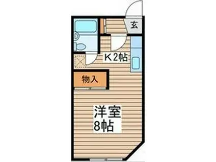 コーポ三浦(1K/2階)の間取り写真