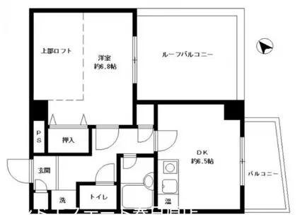 ルエメゾンロワール南福岡(1SDK/6階)の間取り写真