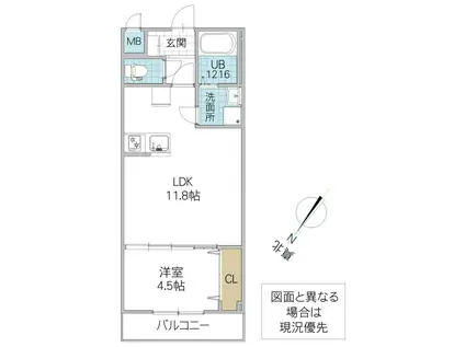 THE KASHIWANOHA II(1LDK/2階)の間取り写真