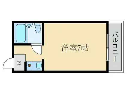 カーサ・カッシーナ牧野(ワンルーム/1階)の間取り写真