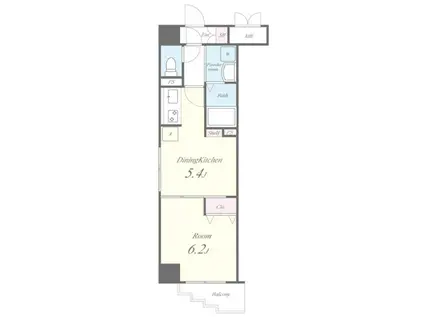 COZY COURT(1DK/5階)の間取り写真