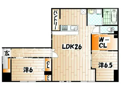 S・Y・Mビル(2LDK/2階)の間取り写真