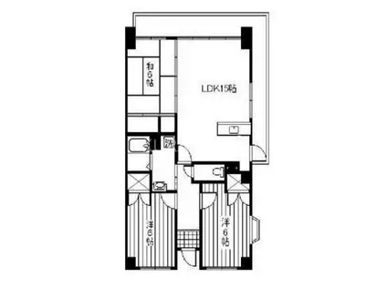 高橋ビル(3LDK/3階)の間取り写真