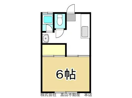 土穴幸福荘(1K/1階)の間取り写真