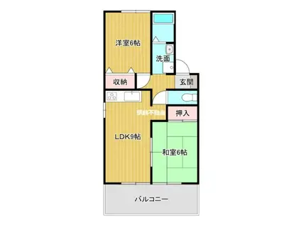 セジュール井上(2DK/2階)の間取り写真