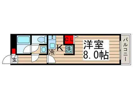 Aアパートメント(1K/1階)の間取り写真