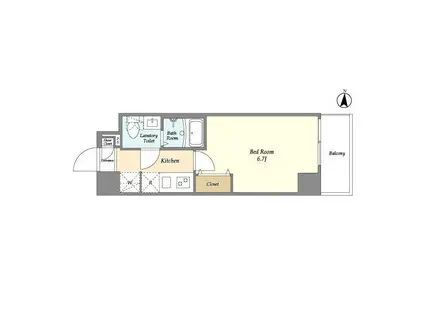 アルファコート川口5(1K/1階)の間取り写真