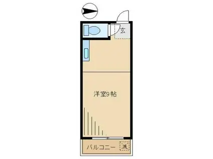 斉藤コーポラス(ワンルーム/3階)の間取り写真