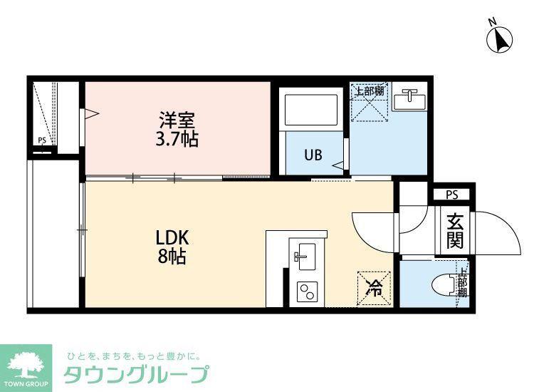 ROBOT HOME 舎人(1LDK/3階)の間取り写真