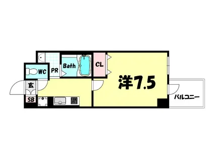 PRIMAVERA KOBE(1K/5階)の間取り写真