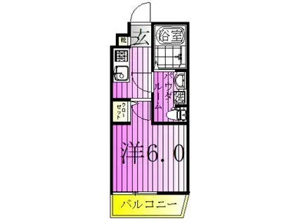 CREVISTA北千住(1K/4階)の間取り写真