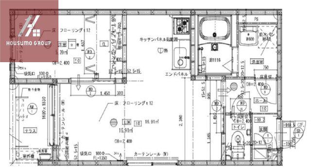 BELLEVUE巽南(1LDK/3階)の間取り写真