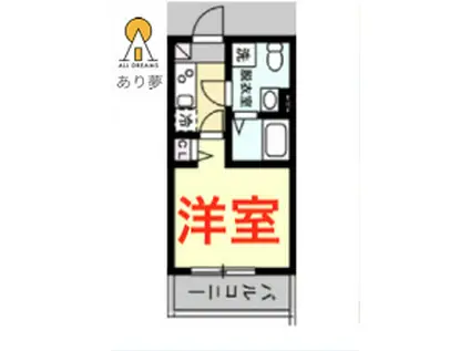 ベイルーム鶴見中央(1K/1階)の間取り写真