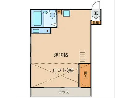 スリーハイム鹿浜(ワンルーム/1階)の間取り写真