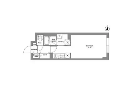タスキ リシェス 池上(ワンルーム/1階)の間取り写真