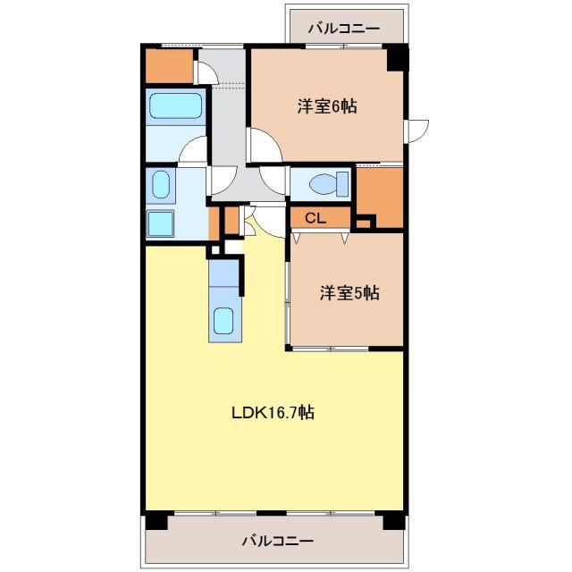 MOTTIIII(2LDK/1階)の間取り写真