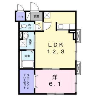ヴィラ本町(1LDK/3階)の間取り写真