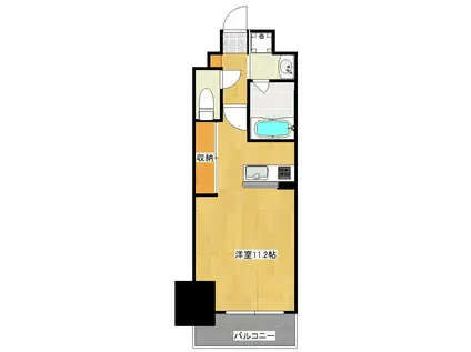 グランヴィア鴨池(ワンルーム/2階)の間取り写真