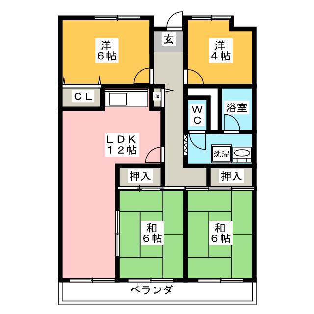 リバーサイド鎌倉(4LDK/4階)の間取り写真