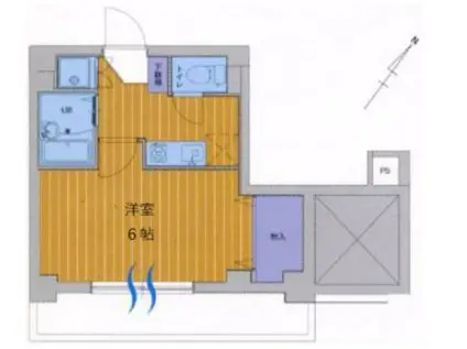 ロアール小石川植物園(1K/5階)の間取り写真