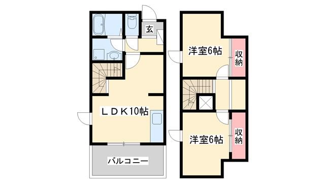 ルミナリエ(2LDK/1階)の間取り写真