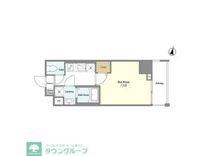 LIBR GRANT 大宮(1K/8階)の間取り写真