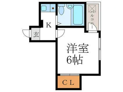 シルビア21(1K/4階)の間取り写真