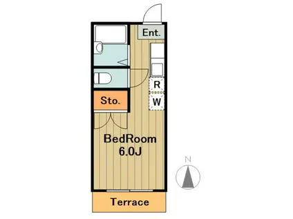 ハイムラムーネ(1K/1階)の間取り写真