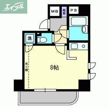 ダイアパレス京町II(ワンルーム/5階)の間取り写真