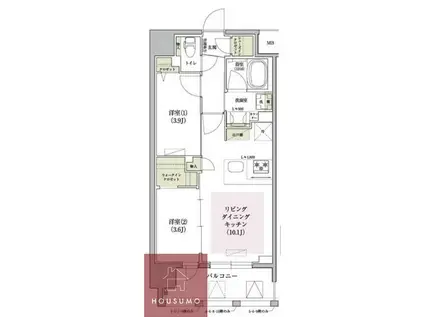 アーバネックス大阪天満宮II(2LDK/2階)の間取り写真