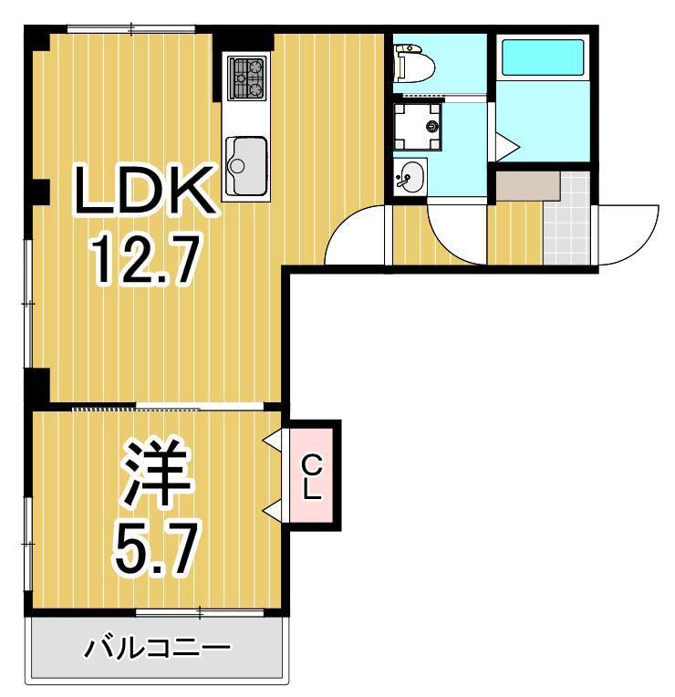 CLAVIUSZEH(1LDK/5階)の間取り写真