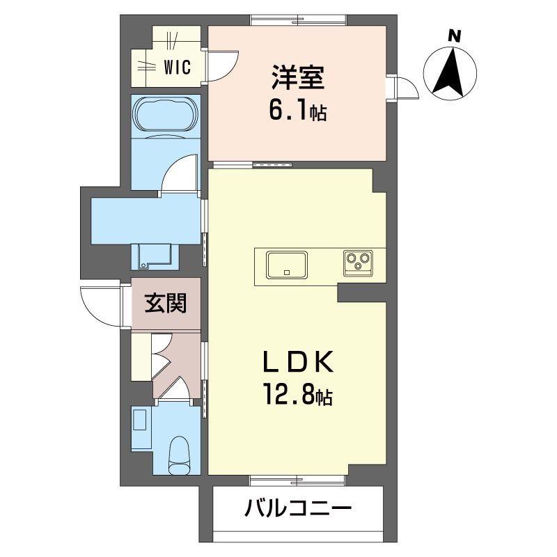 アルシアグランデ 三軒茶屋(1LDK/2階)の間取り写真