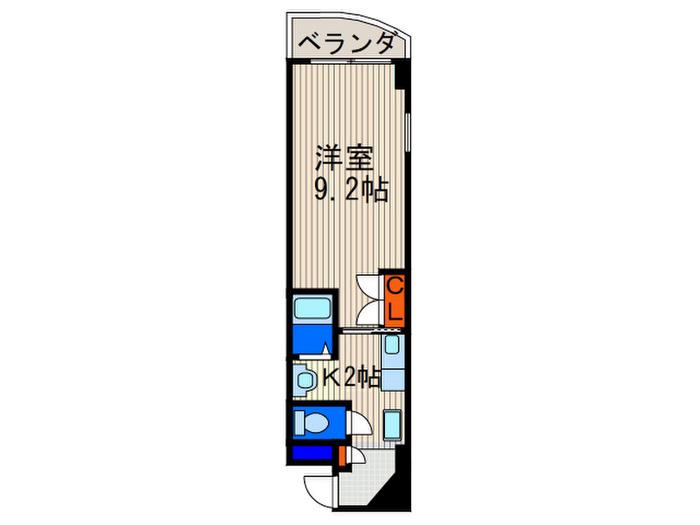 サンシード桃山(1K/1階)の間取り写真