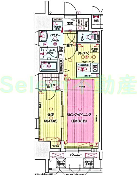プレサンス新栄町ギャラント(1LDK/3階)の間取り写真