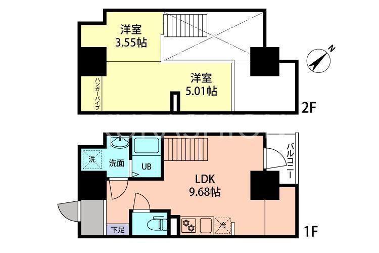 MODERN PALAZZO天神東グランM(1LDK/11階)の間取り写真