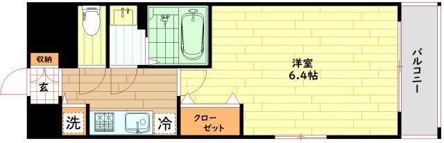 レオンコンフォート京橋(1K/7階)の間取り写真