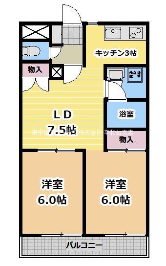 サンテ羽根木(2LDK/1階)の間取り写真