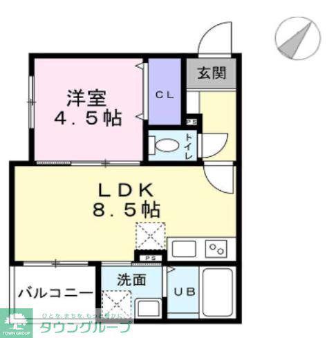 EIJU富士見台駅前(1LDK/1階)の間取り写真