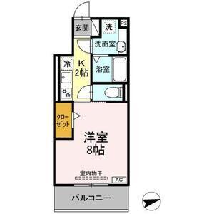 地下鉄東山線 本陣駅 徒歩5分 3階建 築6年(1K/3階)の間取り写真